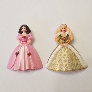 Vintage Holiday Barbie Pin Duo